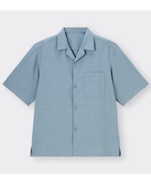 GU | ドライオープンカラーシャツ［5分袖］　￥1,990  Lサイズ(シャツ/ブラウス)