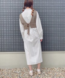 後ろ🧸🌸 | シャツワンピース