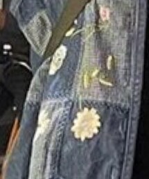 戴走古著 | 刺繡小花牛仔背心(その他アウター)