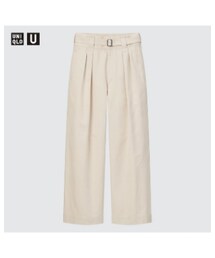 UNIQLO | ベルテッドタックワイドパンツ(WOMEN 70)(その他パンツ)