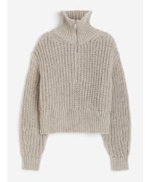 H&M | チャンキーニットハーフジップセーター(XL)(ニット/セーター)