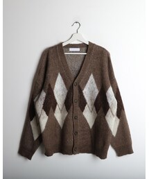 ASCLO | Mohair Point Argyle Cardigan(カーディガン/ボレロ)