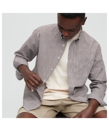 UNIQLO | エクストラファインコットンブロードチェックシャツ(MEN M)(シャツ/ブラウス)