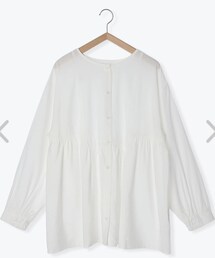 Samansa Mos2 blue | 前後2wayギャザーブラウス(1711644)(シャツ/ブラウス)