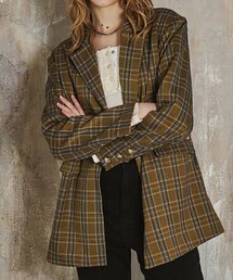 abeundmor | PLAID OVERSIZED BLAZER(テーラードジャケット)