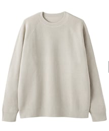 無印良品 | 洗えるワッフル編みクルーネックセーター(ニット/セーター)