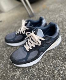 NEW BALANCE | KITH RONNIE FIEG × NEW BALANCE M990V3 "GENESIS/NAVY"(スニーカー)
