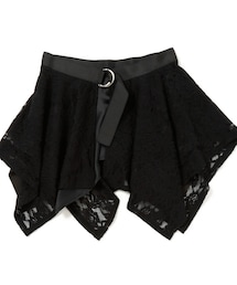 POPPY | LACE DRAPED WRAP SKIRT (BLACK) SALE PRICE¥12,000(スカート)