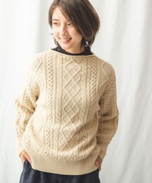 NARACAMICIE | アラン柄ニットプルオーバー(ニット/セーター)