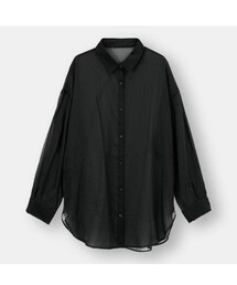 GU | シアーロングシャツ(長袖)(シャツ/ブラウス)