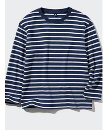 UNIQLO | ソフトタッチボーダークルーネック(Tシャツ/カットソー)