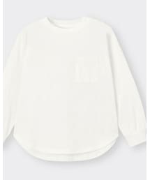 GU | ラウンドヘムクルーネックT(Tシャツ/カットソー)
