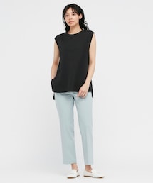 UNIQLO | エアリズムコットンクルーネックT（ノースリーブ）(トップス)
