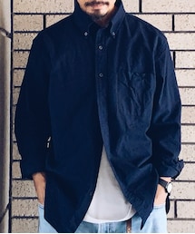 UNIQLO | オックスフォードシャツ／ネイビー ／XL(シャツ/ブラウス)