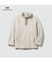 UNIQLO×White Mountaineering | フリースオーバーサイズプルオーバー  NATURAL  Lサイズ(トップス)