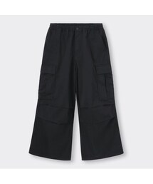 GU | スーパーワイドカーゴパンツ BLACK Sサイズ(カーゴパンツ)