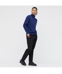 UNIQLO | プレミアムラムタートルネックセーター(長袖)  BLUE  XLサイズ(ニット/セーター)