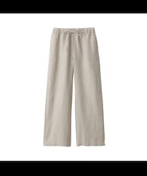 無印良品 | フレンチリネンストレートパンツ  生成  XLサイズ(その他パンツ)