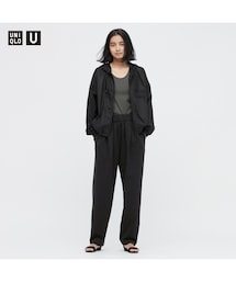 UNIQLO U | スウェットギャザーパンツ BLACK Ｍサイズ(スウェットパンツ)