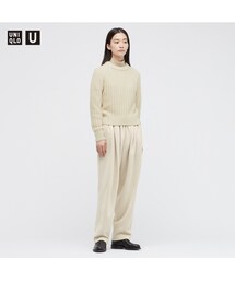 UNIQLO U | woman スウェットギャザーパンツ NATURAL Ｍサイズ(スウェットパンツ)