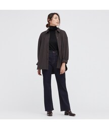 UNIQLO | フレアハイライズジーンズ  NAVY  27inch(woman)(デニムパンツ)