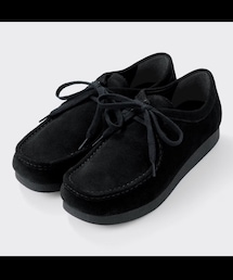 GU | リアルレザーモカシンシューズ  BLACK  26.0cm(モカシン/デッキシューズ)