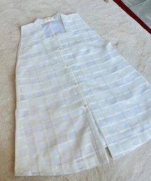 十五猫 | 明制方领比甲 欧根纱格纹上衣(ベスト)