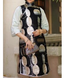 海上芳时 | 『月之暗面』1920s假两件平裁民国旗袍(ワンピース/ドレス)