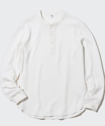 UNIQLO | ワッフルヘンリーネックT  L size(トップス)