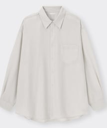 GU | シアーオーバーサイズシャツ LIGHT GRAY M size(シャツ/ブラウス)