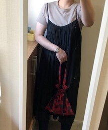 NANO universe | 若干透け感のあるキャミワンピース(ワンピース)