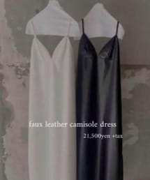 litmus | Her Praha / faux leather camisole dress(ワンピース)