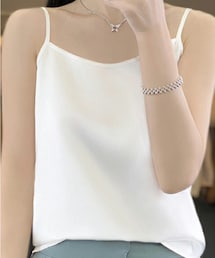 no brand | サテンキャミソール(キャミソール)