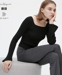 UNIQLO | UNIQLO×mame 3DリブスクエアネックセーターL(ニット/セーター)