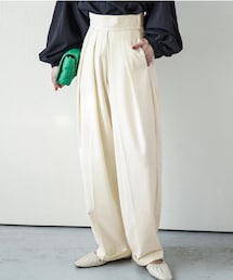 no brand | タックワイドパンツ　L(パンツ)