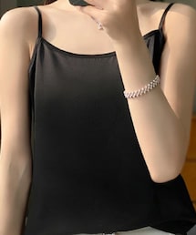 no brand | サテンキャミソール(キャミソール)