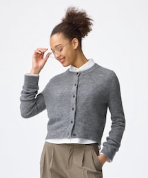 GU | パフネッククルーカーディガン　M(カーディガン/ボレロ)