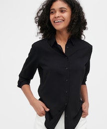 UNIQLO | レーヨンブラウス XL(ウエストタックリメイク)(シャツ/ブラウス)