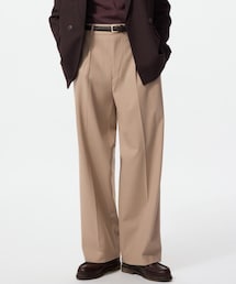 UNIQLO | タックワイドパンツ　L(スラックス)