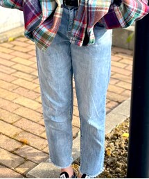 UNIQLO | スリムボーイフレンドフィットアンクルジーンズ(デニムパンツ)