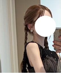 no brand | パールが閉じ込められたまんまる可愛いピアスです💎(ピアス（両耳用）)