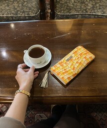 ninon | 長財布 本革 ラウンド L字ウォレット ステンドグラス イタリアンレザー CLAIRE(財布/小物)