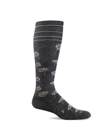 SockWell | SW133W Field Flower（中圧力・ウルトラライトクッション) チャコール色(ソックス/靴下)