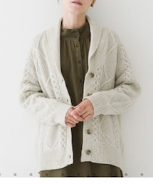 Crea delice | アラン柄ショールカラーカーディガン(カーディガン/ボレロ)