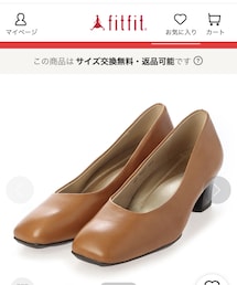 fitfit | スクエアトゥヒールニーカーI(キャメル)(パンプス)