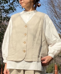 Crea delice | オーガニックリネンベスト ¥7,590(ベスト)