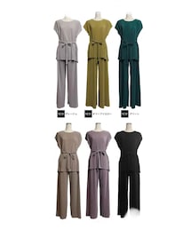 meirire | 煌めきプリーツの大人見えセットアップ(パンツ)