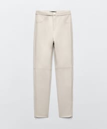 ZARA | レザーテイスト生地レギンス(パンツ)