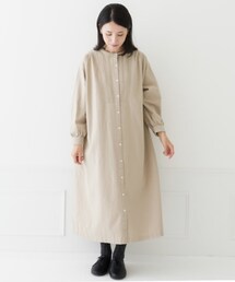 Crea delice | コットン起毛切替ピンタックワンピース   (ワンピース)