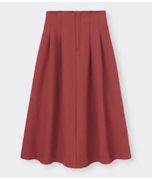 GU | ハイウエストフレアミディスカート(丈標準83.0~87.0cm)(スカート)